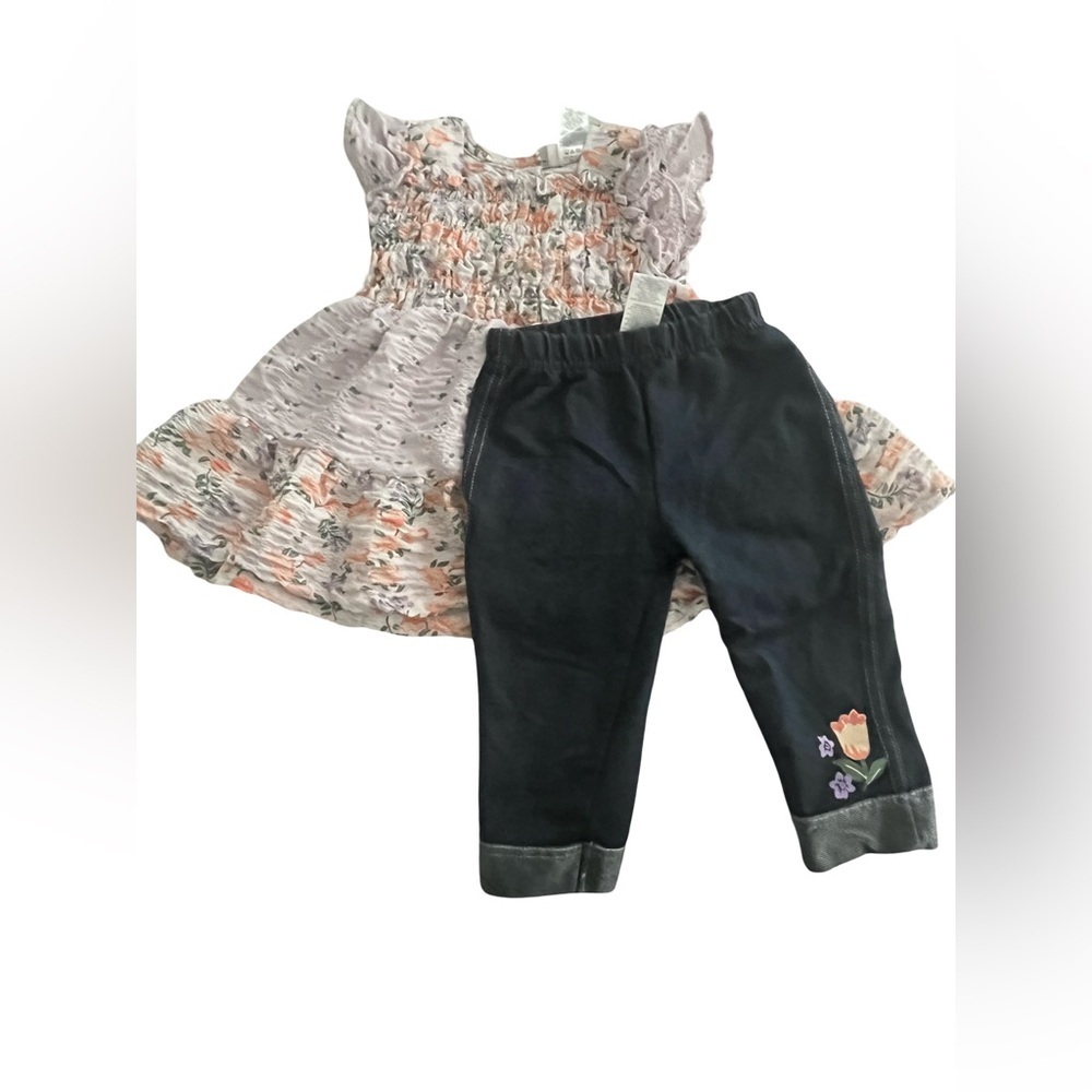 Little Lass Pink and Denim Girl’s Matching Set. Size 24 Months. Great Condition.